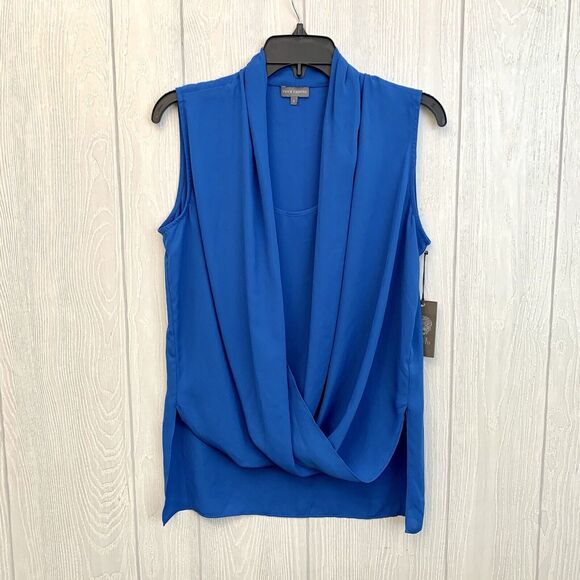 Vince Camuto Blue Sleeveless Blouse Size Small NWT - Picture 1 of 4